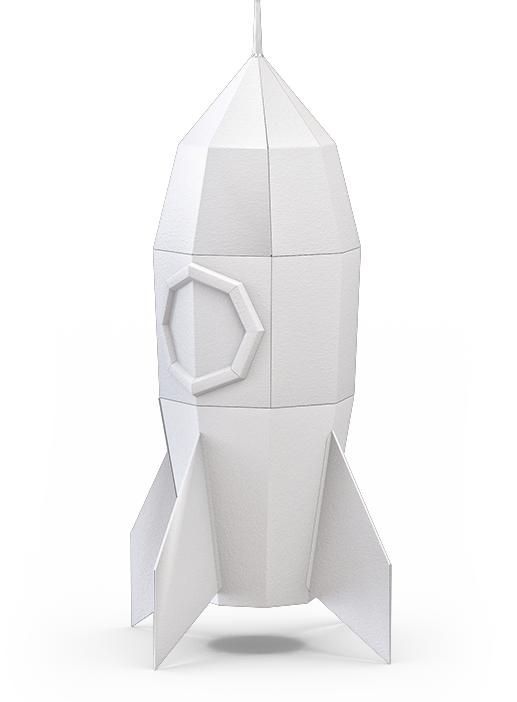 A paper rocket signifying launch